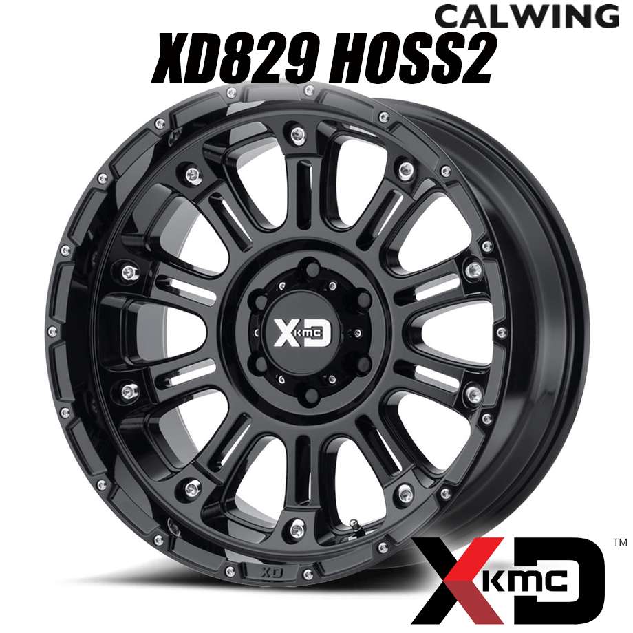 215系 ハイラックスサーフ 150プラド | ホイール XD829 HOSS2 グロスブラック 20X9.0J+18 6X139.7 1本 KMC