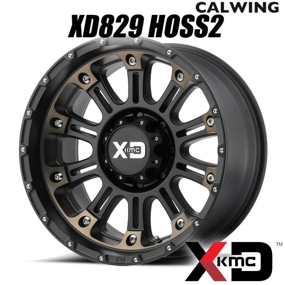 215系 ハイラックスサーフ 150プラド | ホイール XD829 HOSS2 サテンブラックマシンド ティントクリア 20X9.0J+18 6X139.7 1本 KMC