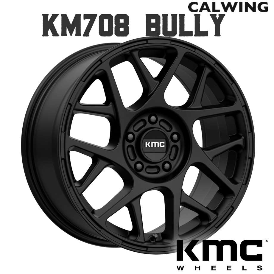 デリカ D5 | ホイール KM708 BULLY 17X8+38 5X114.3 サテンブラック 1本 KMC