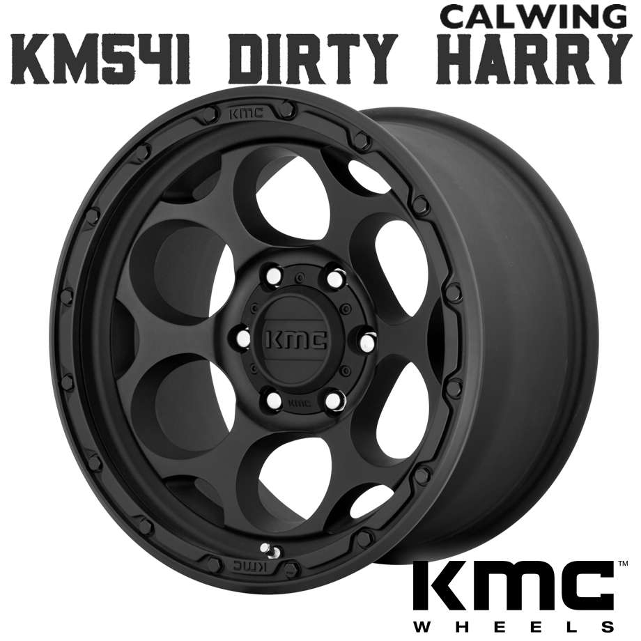 215サーフ 150プラド | ホイール KM541 DIRTY HARRY テクスチャードブラック 18X8.5J+18 6X139.7 1本 KMC