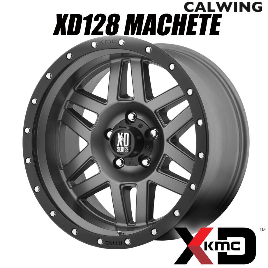 タコマ | ホイール XD128 MACHETE マットグレーブラックリング 17X8.0J+20 6X139.7 1本 KMC