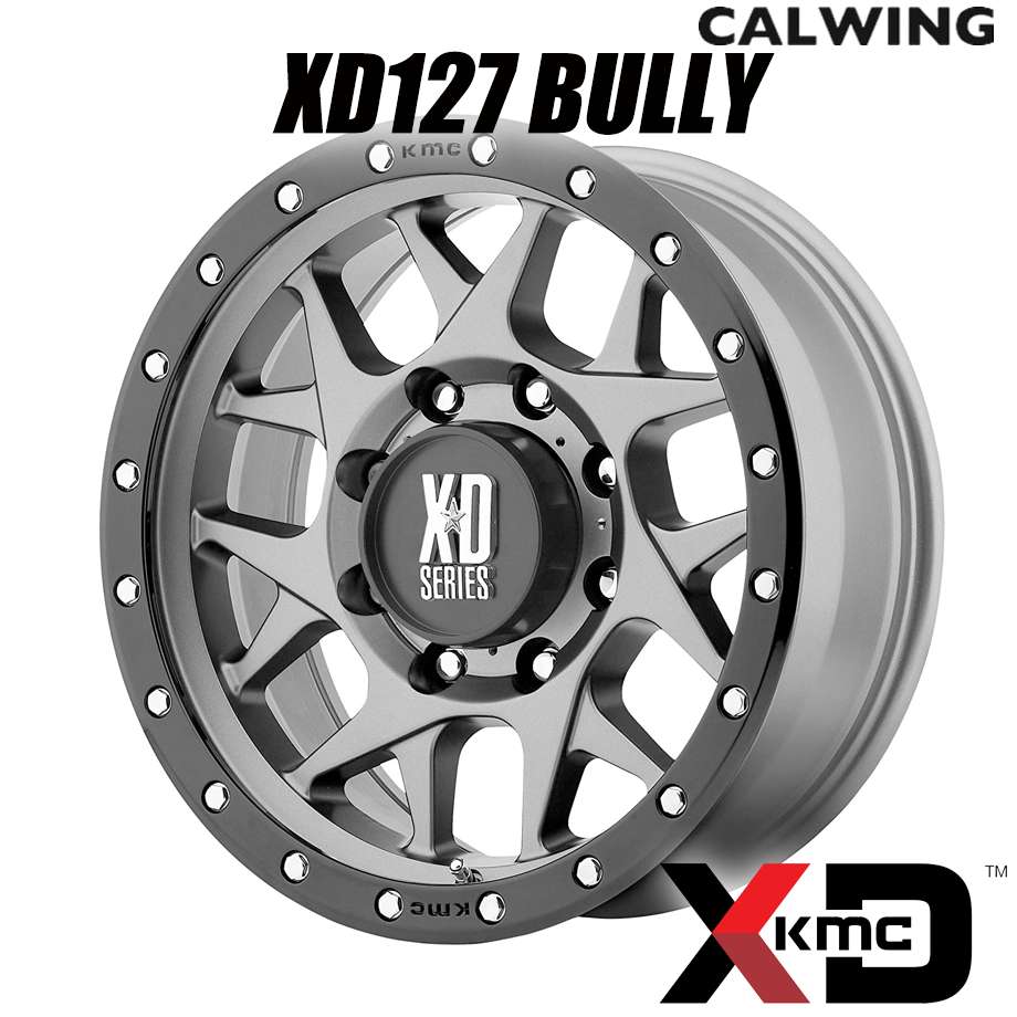 215サーフ 150プラド | ホイール XD127 BULLY マットグレー ブラックリング 18X9 +18 6X139.7 1本 KMC