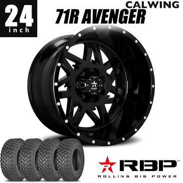 07-18y JK / 18-21y JL ラングラー | ホイール RBP 71R AVENGER 24インチ 14J フルブラック MUDタイヤ4本セット