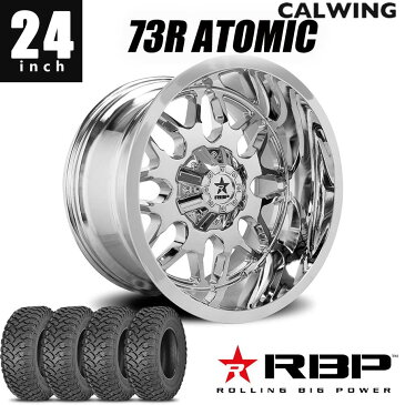 07-18y JK / 18-21y JL ラングラー | ホイール RBP 73R ATOMIC 24インチ 14J オールクローム MUDタイヤ4本セット