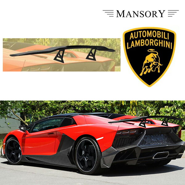 ランボルギーニ アヴェンタドール マンソリー リアウイング Competition 3PC VisibleCarbon カーボン