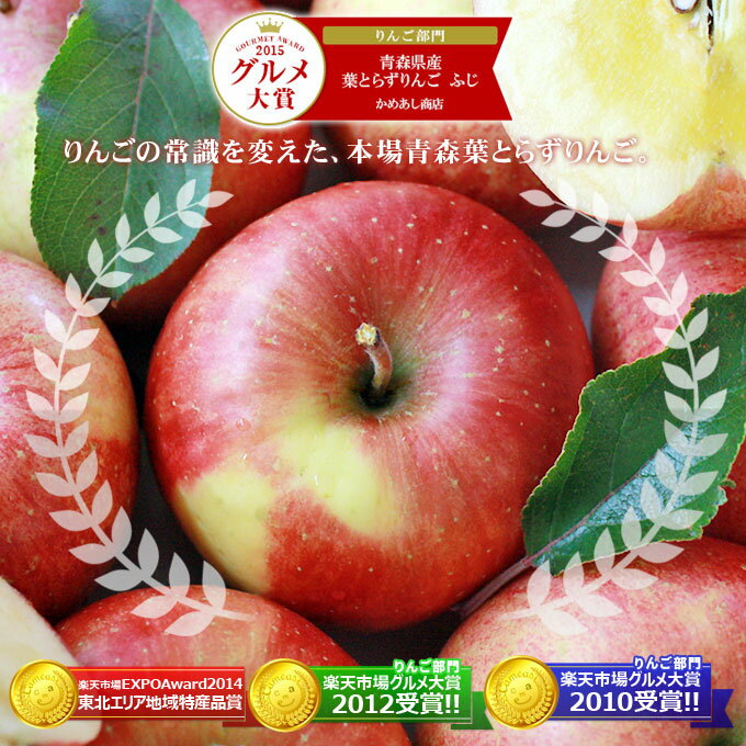 葉っぱの影は甘さのサイン 【葉とらずりんご ふじ3kg プレミアム】 贈答用(8-10玉) 本場青森 GOLD農園 送料無料 ゴールド農園から産直新鮮便 お歳暮 サンふじ りんご リンゴ 林檎 アップル 青森りんご [※産地直送のため同梱不可]「GOLD」