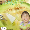 エントリーでポイント5倍 メロン 送料無料 青森県産 大玉 【アムさんメロン 1玉 約1.2Kg以上】 L〜2Lサイズ 果汁たっぷりでとろけるような完熟の甘さを...
