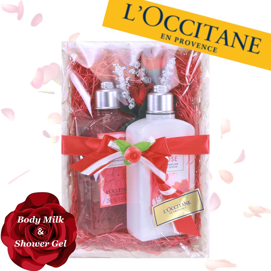 ロクシタン L'OCCITANE ローズ ボディミルク シャワージェル 250ml オリジナルギフトセット ボディケア ボディクリーム ボディソープ 高級 海外 フランス ブランド ギフト プレゼント 女性 人気 ギフトラッピング対応 誕生日 お礼 お返し お祝い