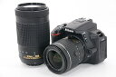 【中古】【外観特上級】Nikon デジタル一眼レフカメラ D5600 ダブルズームキット ブラック D5600WZBK