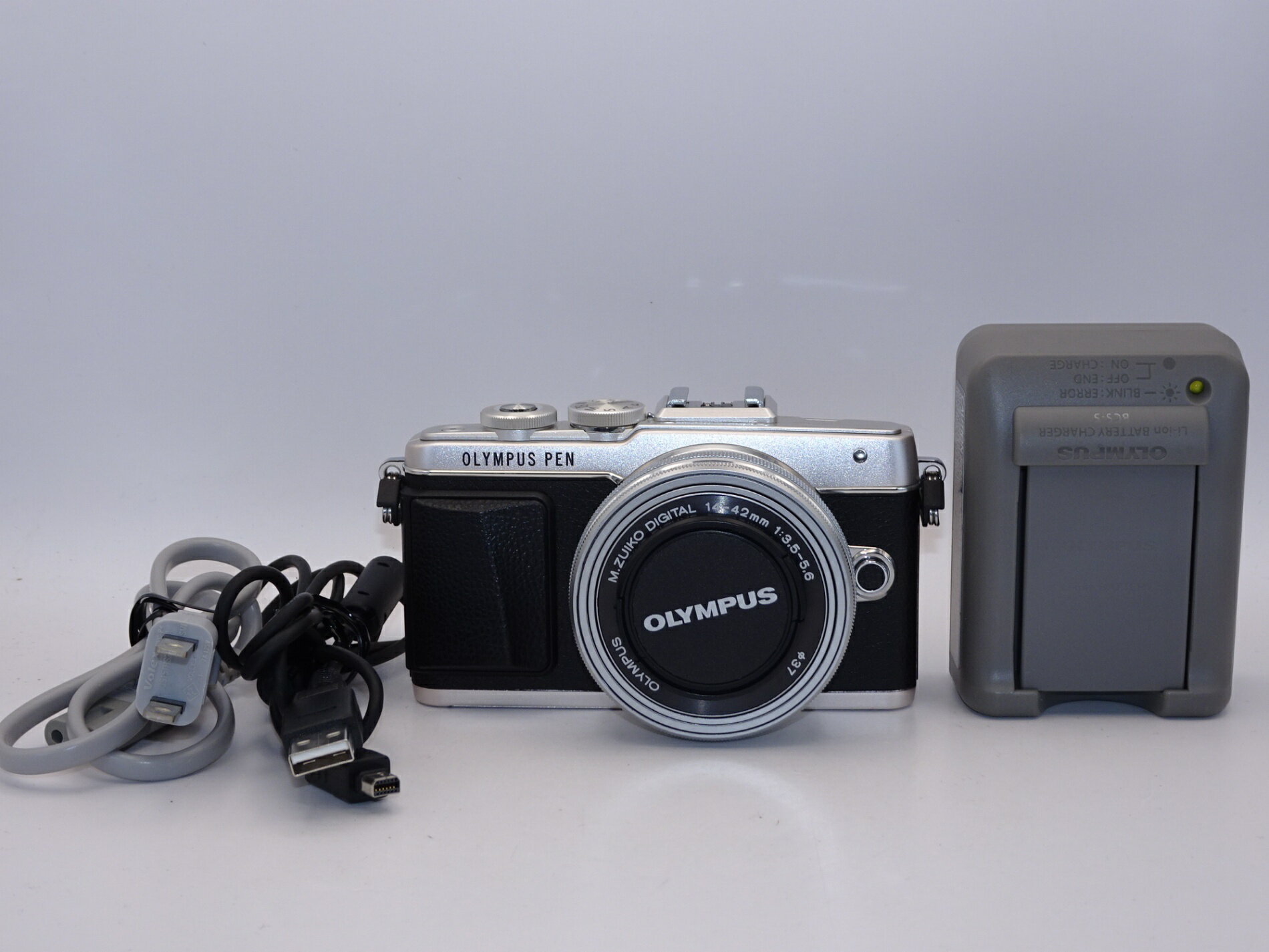 【中古】【外観特上級】OLYMPUS PEN E-PL7 14-42mm EZレンズキット シルバー ミラーレス一眼 E-PL7 EZ LKIT SLV