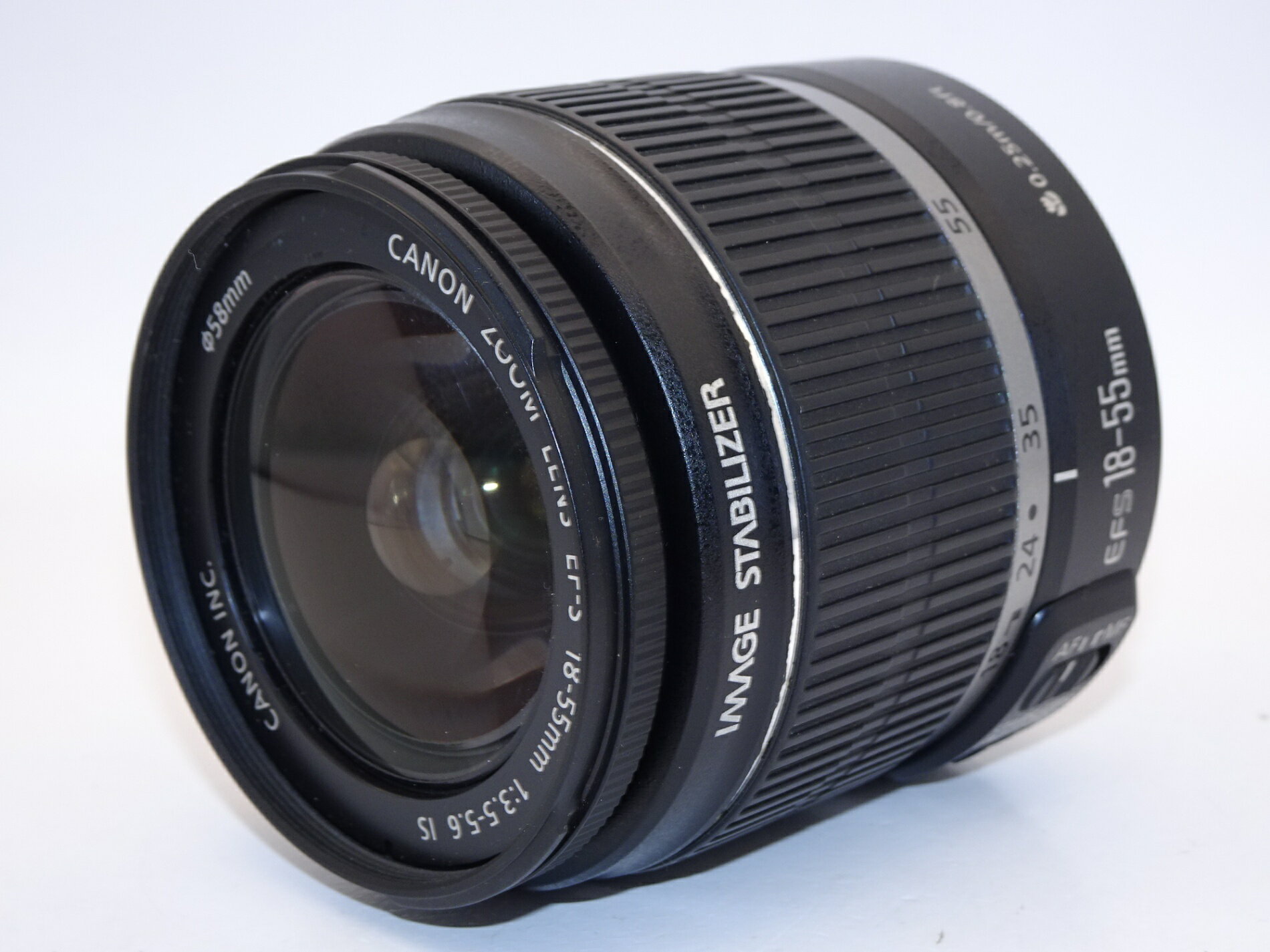 【中古】【外観並級】Canon 標準ズームレンズ EF-S18-55mm F3.5-5.6 IS