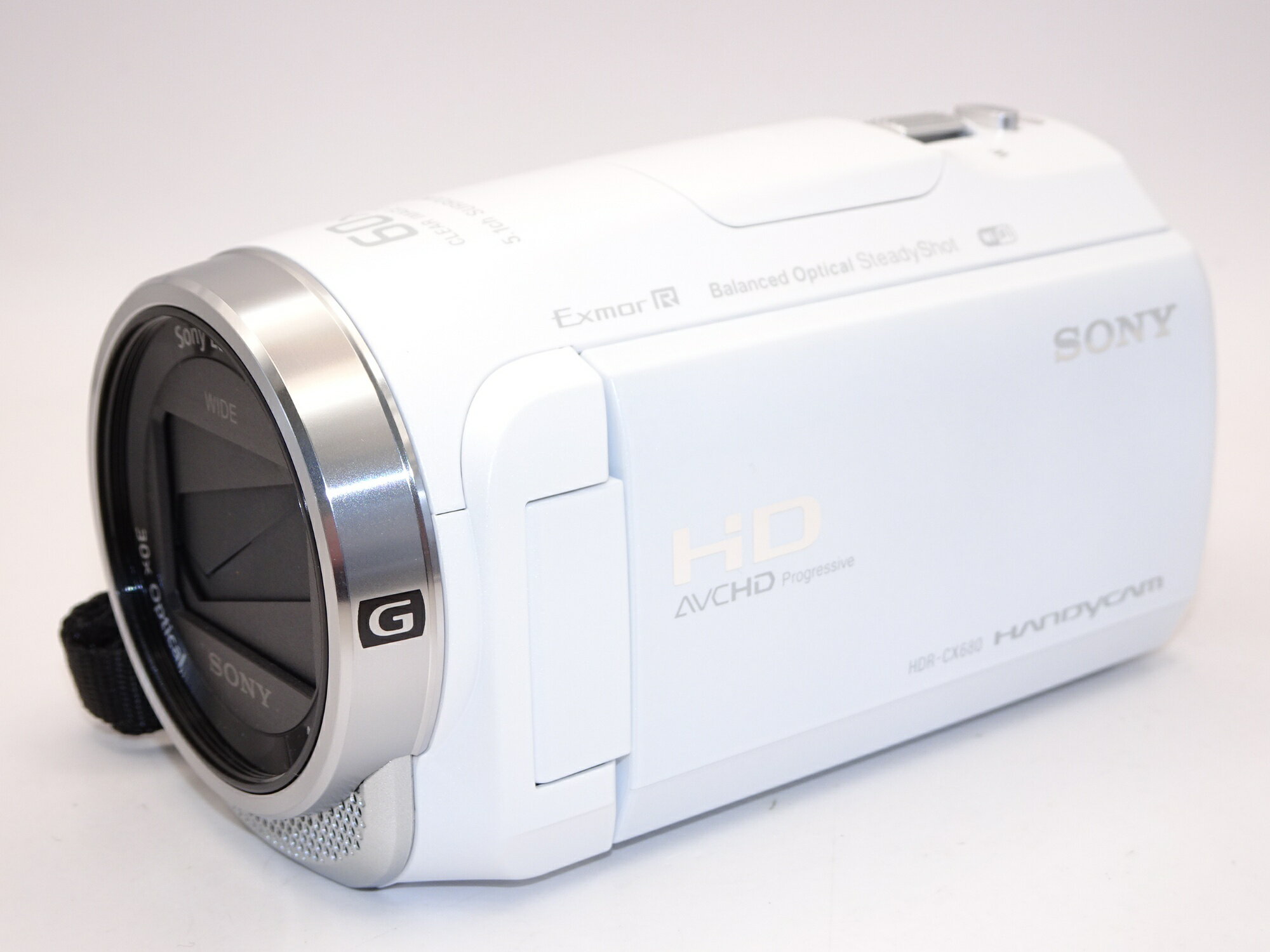 【中古】【外観ほぼ新品】ソニー ビデオカメラ Handycam HDR-CX680 ホワイト