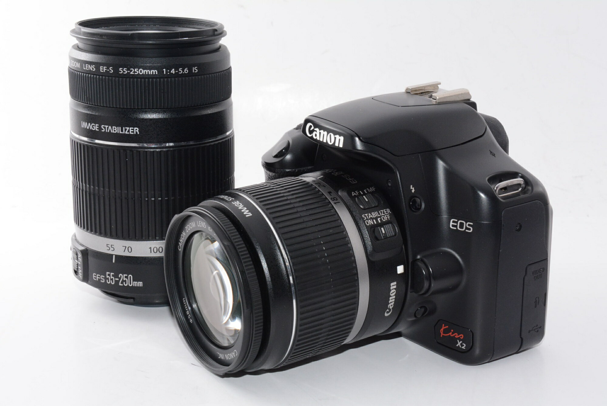Rakuten - 【中古】【外観並級】Canon デジタル一眼レフカメラ EOS Kiss X2 ダブルズームキット