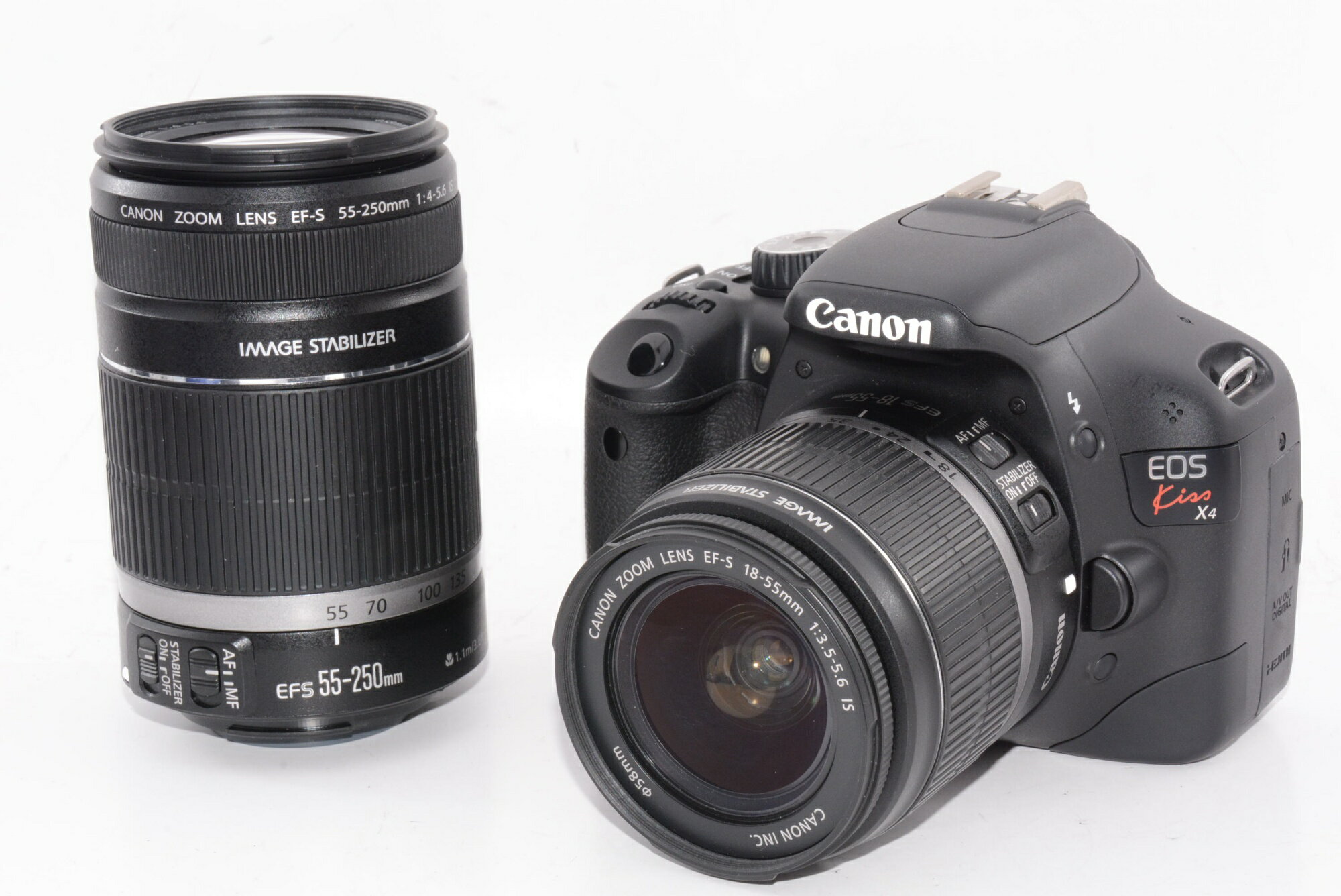 Rakuten - 【中古】【外観特上級】Canon デジタル一眼レフカメラ EOS Kiss X4 ダブルズームキット