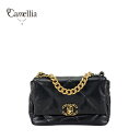 【中古】 CHANEL シャネル 19 フラップバッグ ハンドバッグ ラムスキン ブラック ゴールド金具