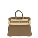 【中古】 HERMES エルメス バーキン25 Birkin エトゥープ トゴ シルバー金具 W刻印