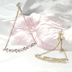 Rakuten - K18YG【0.7ct】ダイヤモンド ピアス【無色透明】【H-SIクラス】ジュエリー アクセサリー ダイヤピアス ゴールド ピアス 揺れるピアス イエローゴールド 人気 バケット バケットカット 4月誕生石 プレゼント 品質保証書付 送料無料 バケットシリーズ