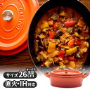 【20%OFFクーポン!8/20限定】【送料無料】ホーロー鍋 両手 IH対応 レトロ 鍋 なべ 健康調理 無水調理 直火 キャンプ 蒸気循環 レトロ 鉄鋳物 オ...