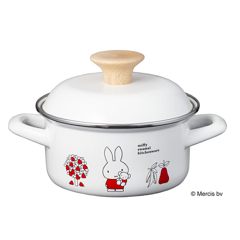 【お得なクーポン配布中!4/10木23:59まで】【送料無料】ミッフィー 鍋 ホーロー miffy IH対応 オール熱源対応 かわいい コラボ シンプル キャラクター おしゃれ 北欧 キッチン用品 なべホーロー両手鍋 エマイル 15cm ミッフィー ホーロー鍋 lbcpのサムネイル