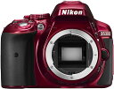 【10/1限定!最大ポイント3倍】【中古】ニコン Nikon D5300 レッド 2400万画素 3.2型液晶 D5300 RED