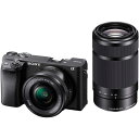 SONY(ソニー) APS-C ミラーレス一眼カメラ α6400 ダブルズームレンズキット(同梱レンズ:SELP1650+SEL55210) ブラック ILCE...