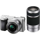 SONY(ソニー) APS-C ミラーレス一眼カメラ α6400 ダブルズームレンズキット(同梱レンズ:SELP1650+SEL55210) シルバー ILCE...