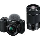 【7/19~26限定!最大4,000円OFF&7/25限定で最大P3倍】【中古】SONY(ソニー) Vlog用カメラ レンズ交換式VLOGCAM APS-C ミラーレス一眼カメラ ZV-E10 ダブルズームレンズキット(同梱レンズ:SELP1650+SEL55210) ウィンドスクリーン付属 ブラック ZV-E10Y B