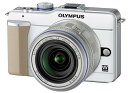 【7/19~26限定!最大4,000円OFF&7/25限定で最大P3倍】【中古】OLYMPUS ミラーレス一眼 PEN E-PL1レンズキット ホワイト E-PL1 LKIT WHT