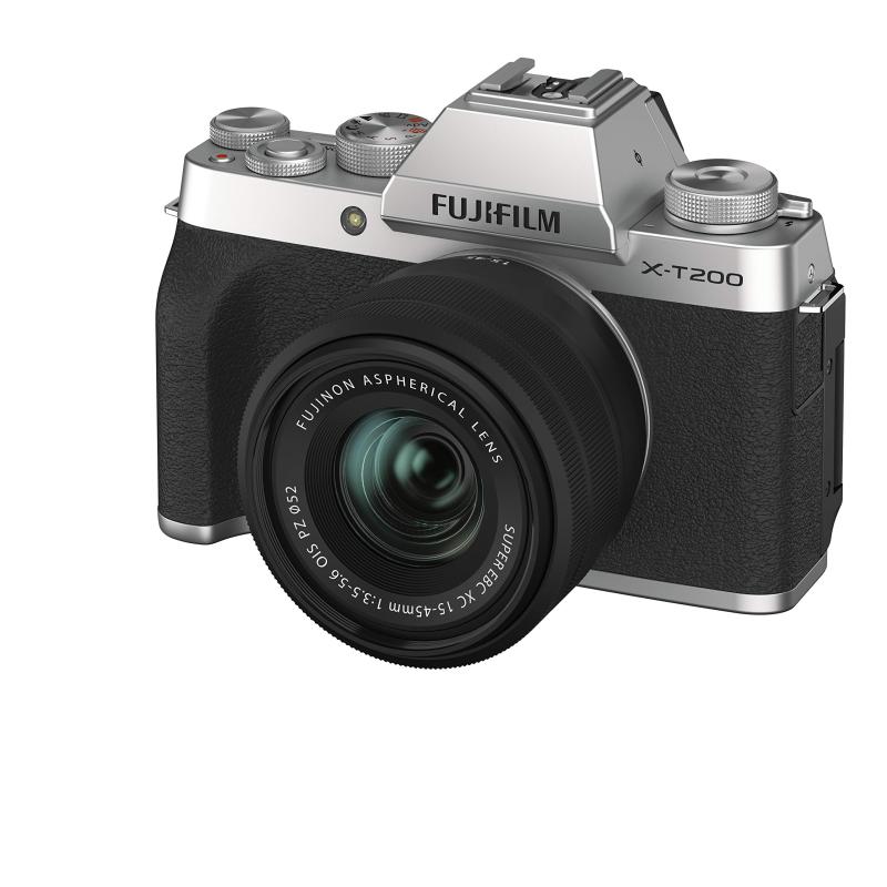 【中古】富士フイルム(FUJIFILM) ミラーレス一眼カメラ X-T200レンズキット シルバー X-T200LK-S