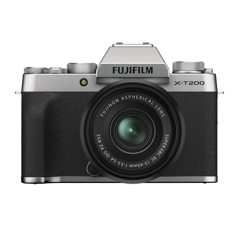【中古】富士フイルム(FUJIFILM) ミラーレス一眼カメラ X-T200レンズキット シルバー X-T200LK-S