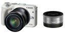 【7/19~26限定!最大4,000円OFF&7/25限定で最大P3倍】【中古】Canon ミラーレス一眼カメラ EOS M3 ダブルレンズキット(ホワイト) EF-M18-55mm F3.5-5.6 IS STM EF-M22mm F2 STM 付属 EOSM3WH-WLK