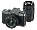 【7/19~26限定!最大4,000円OFF&7/25限定で最大P3倍】【中古】FUJIFILM ミラーレス一眼カメラ X-T100ダブルズームレンズキット ダークシルバー X-T100WZLK-DS