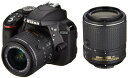 【7/19~26限定!最大4,000円OFF&7/25限定で最大P3倍】【中古】Nikon デジタル一眼レフカメラ D3300 ダブルズームキット2 ブラック