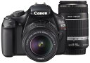 【8/4~11限定!最大4,000円OFF&8/5,8/10限定で最大P3倍】【中古】Canon デジタル一眼レフカメラ EOS Kiss X50 ダブルズームキット EF-S18-55mm/EF-S55-250mm付属 ブラック KISSX50BK-WKIT