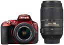 【7/19~26限定!最大4,000円OFF&7/25限定で最大P3倍】【中古】Nikon デジタル一眼レフカメラ D5500 ダブルズームキット レッド 24...