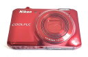 【7/19~26限定!最大4,000円OFF&7/25限定で最大P3倍】【中古】Nikon デジタルカメラ COOLPIX S6400 タッチパネル液晶 光学12倍ズーム グロッシーレッド S6400RD