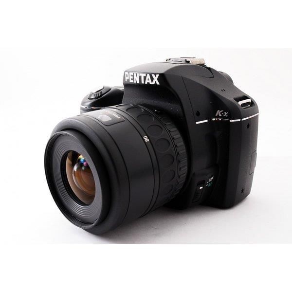 【6/1限定!全品P3倍】【中古】ペンタックス PENTAX K-x ブラック レンズセット 美品 SDカードストラップ付き