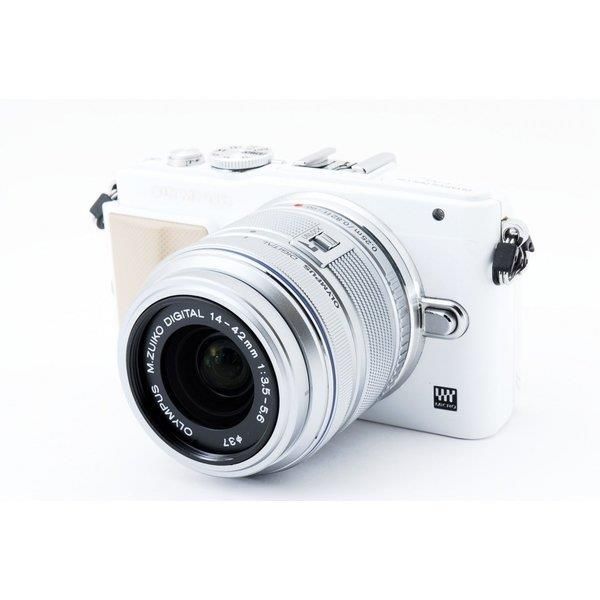 【5/9~5/16限定!最大4,000円OFF&5/10, 5/15限定で最大P3倍】【中古】オリンパス OLYMPUS E-PL5 ホワイト レンズキット 美品 ストラップ付き