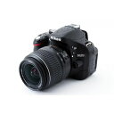 【12/4~11限定!最大4,000円OFF&12/5限定で最大P3倍】【中古】ニコン Nikon D5200 レンズキット ブラック 美品 SDカードストラッ...