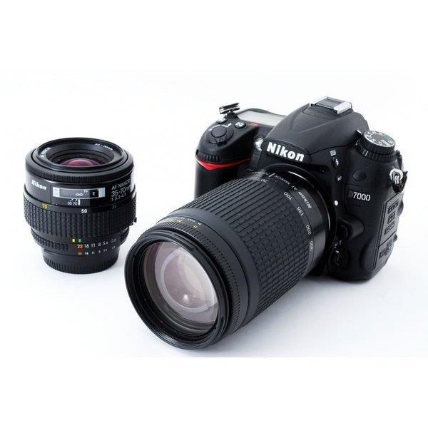 【6/1限定!全品P3倍】【中古】ニコン Nikon D7000 標準&超望遠ダブルズームセット 美品 SDカードストラップ付き