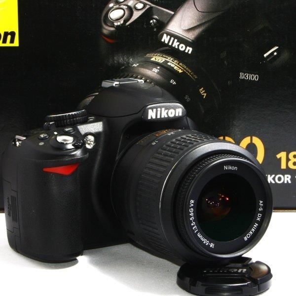 【中古】ニコン Nikon D3100 レンズキット ブラック 美品 一眼レフSDカードストラップ付き