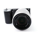 【中古】ソニー SONY NEX-5N ブラック レンズキット 美品 外付けフラッシュSDカード付き