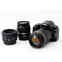 【中古】キヤノン Canon EOS Kiss X10 トリプルレンズセット 美品 ストラップ付き