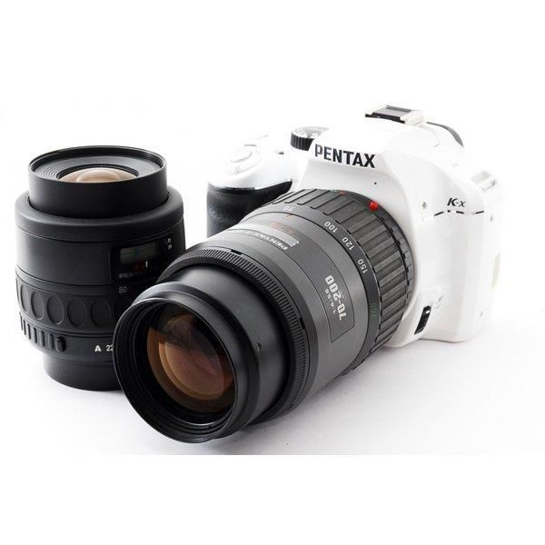 【5/23~5/27限定 最大4,000円OFF 5/25限定で最大P3倍】【中古】ペンタックス PENTAX K-x ホワイト ダブルズームセット 美品 SDカード付き