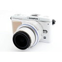 【中古】オリンパス OLYMPUS E-P1 ホワイト レンズキット 美品 小型軽量 SDカード付き