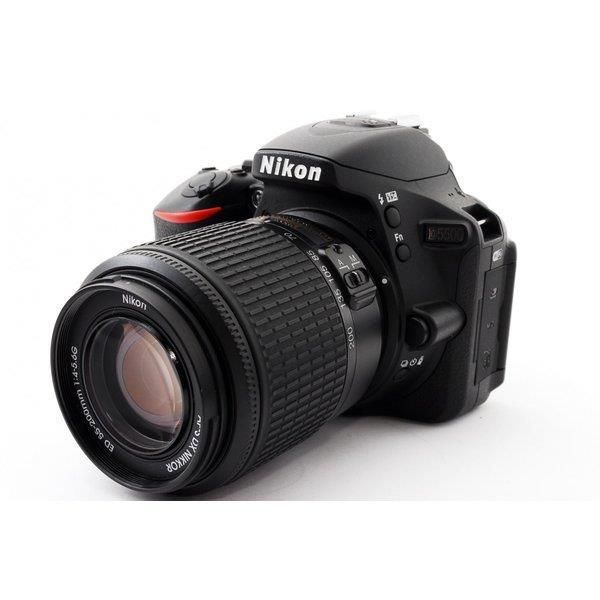 【中古】ニコン Nikon D5500 トリプルズームセット 美品 SDカードストラップ付き
