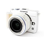 【中古】オリンパス OLYMPUS E-PL1 ホワイト レンズセット 美品 付
