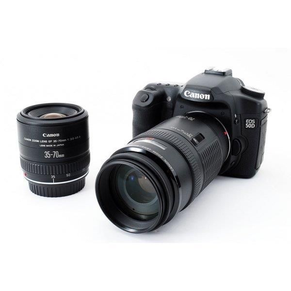 【中古】キヤノン Canon EOS 50D 標準&望遠ダブルズームセット 美品 ストラップ付き