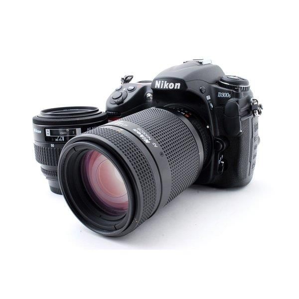 【中古】ニコン Nikon D300S ダブルズームセット ブラック 美品 一眼レフ SDカードストラップ付き