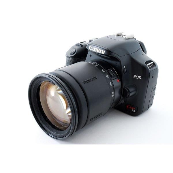 【6/1限定!全品P3倍】【中古】キヤノン Canon EOS Kiss X2 28-200mm 高倍率レンズセット 美品 SDカードストラップ付き